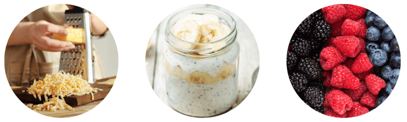 Cutting down on saturated fat: - use small amounts of stronger cheese, and grate it to make it go further - swap pastries at breakfast time for plain cereal, toast or fruit - Pick nutritious snack options, such as fruit, toast and teacakes 