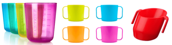 Different types of suitable cups for children