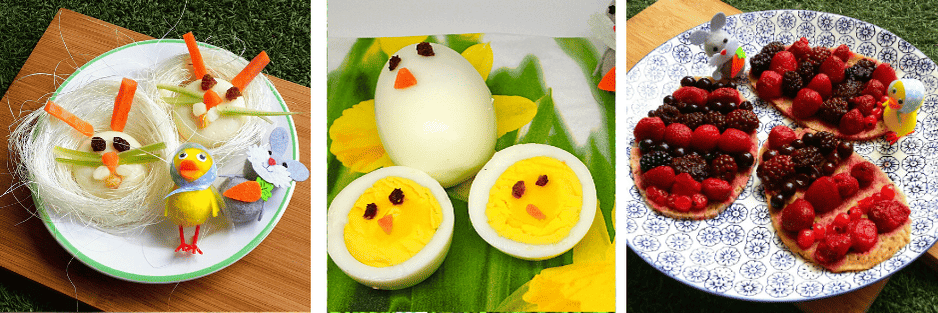 Easter Recipes- Babybel Bunnies, Easter Chicks, Berry Easter Eggs