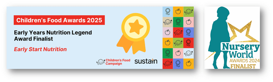 's Food Award Running up 2025 and Nursery World Award Finalist 2024