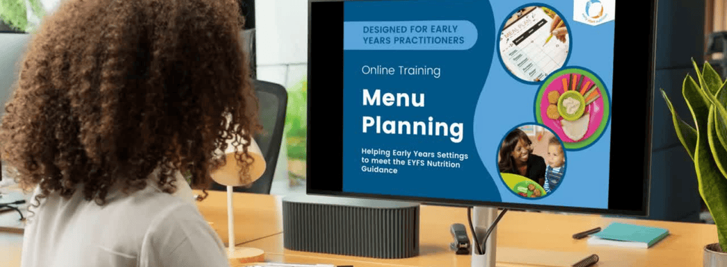 Early Years Practitioner Completing Online Nutrition Training