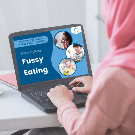 Person taking the Fussy Eating online training course